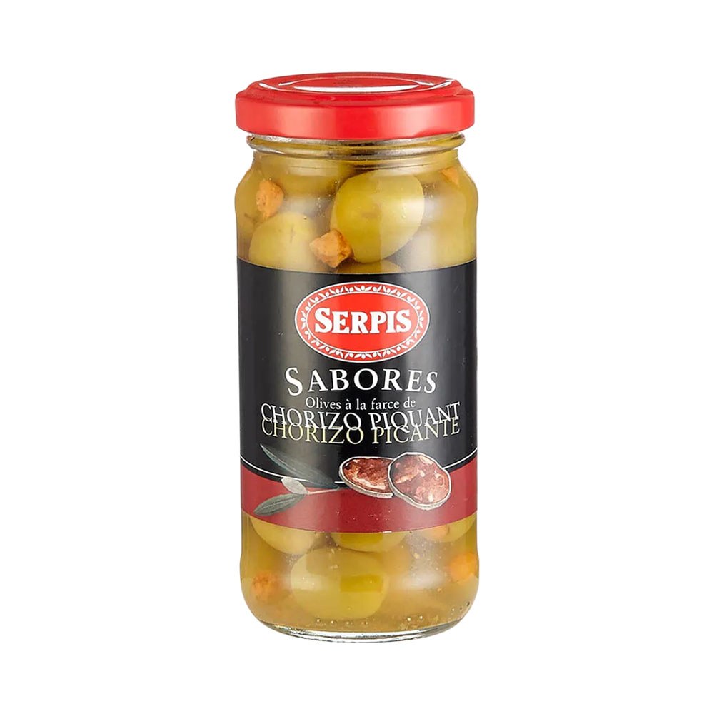 Aceitunas El Serpis Sabores Rellenas De Chorizo Picante 235 Gr