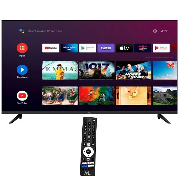Smart TV QLED 55" Mtek MKQ55FSGU 4K Ultra HD Google TV Wi-Fi Bluetooth con Conversor Digital