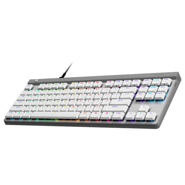Teclado Gaming Mecánico Logitech G515 TKL Inglés USB con Backlight RGB - Blanco Gris