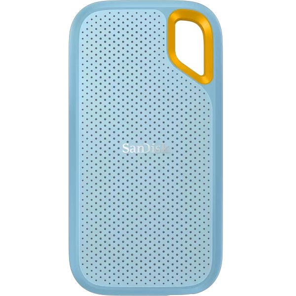 SSD Externo de 2TB SanDisk Extreme Portable SDSSDE61-2T00-G25B 1.050 MB s de Lectura - Azul Claro Amarillo