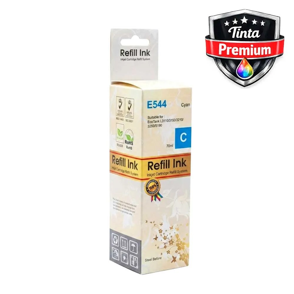 TINTA POMO PRINTERS P/EPSON T504/T544 - CYAN