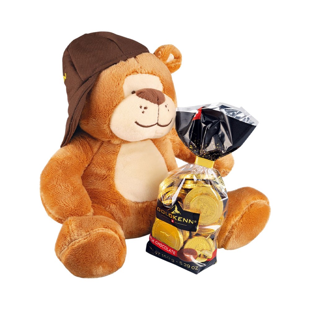 Chocolate Goldkenn Bear With Gold Coins 150 Gr